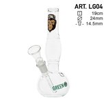 Bong Greenline cristal clear glas | H: 19cm Ø: 24mm S: 14.5mm