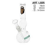 Bong Greenline cristal clear glas - H: 19cm Ø: 24mm S: 14.5mm