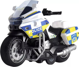 DIE-CAST POLITIEMOTOR MODEL -  pull-back -  licht en geluid