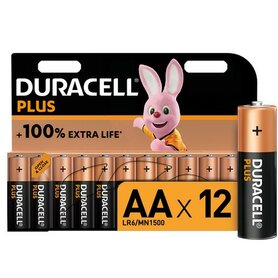 Duracell Plus Alkaline AA batterijen – pak 12 stuks