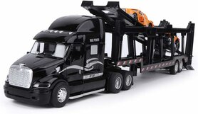 Vrachtwagen - DIE-CAST - autotransporter + 2 mini auto's 3in1 - pull-back drive Truck
