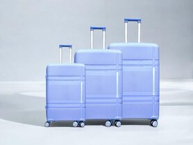 Koffers - Luxe - Set van 3 - Licht Blauw - 55/65/75 cm 3 delig set - 100% polypropyleen - editie 2025