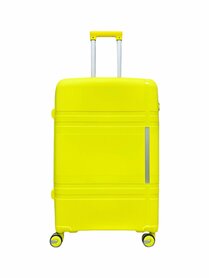 Grote XL koffer 75cm - tot 35kg - 4 wielen 360 graden spinner geel - 100% polypropyleen - editie 2025