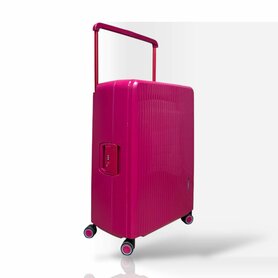 Hardcase koffer Donker roze Groot - L 66 cm - TSA Slot - brede handgreep Bubule 