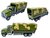 Leger vrachtwagen - pull-back drive - 16.5 CM - Metal Alloy