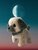 Bichon Frize dog barks and walks