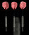 Dart arrow - 3 pieces of steel darts - Darts - incl. darts shafts and storage box - red