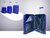 Donker Blauw Koffer 106L - Siliconen Reiskoffer met Cijferslot - 75 cm
