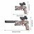Gel Blaster- Elektrische pistool  - Red Graffiti  - compleet set incl. gel ballen - oplaadbaar - 37CM