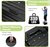 Black hard shell case, PC ABS aluminum 4 metal corners for protection 66 cm