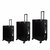 Black hard shell case, PC ABS aluminum 4 metal corners for protection 66 cm