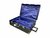 Black hard shell case, PC ABS aluminum 4 metal corners for protection 66 cm
