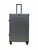 Black hard shell case, PC ABS aluminum 4 metal corners for protection gray 75L