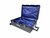 Black hard shell case, PC ABS aluminum 4 metal corners for protection gray 75L