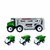 Toy Truck with work vehicles 4-piece set green