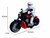 Race motorfiets speelgoed - met sirene en licht  - frictie aandrijving rood