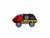 DIE-CAST - Vrachtwagen brandweerauto's - autotransporter + 2 mini auto's 3in1