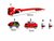 DIE-CAST - Vrachtwagen brandweerauto's - autotransporter + 2 mini auto's 3in1