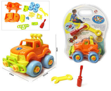 Speelgoed auto bouwset DIY - educatief voertuig speelset - met schroevendraaier - Do it yourself Speelgoed auto bouwset DIY - educatief voertuig speelset - met schroevendraaier - Do it yourself