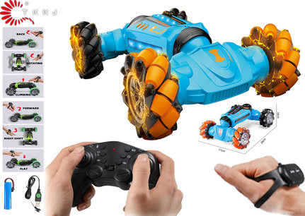 RC Twist Stunt auto - radiografisch bestuurbare 4WD auto - Offroad - TKKJ - Transformer Car met handbediening en afstandsbediening - Dazzle Light RC Twist Stunt auto - radiografisch bestuurbare 4WD auto - Offroad - TKKJ - Transformer Car met handbediening en afstandsbediening - Dazzle Light