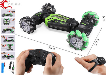 RC Dazzle Light Twist Car - Radiografisch Bestuurbare 4WD Stunt Auto - Offroad - TKKJ - Transformer auto met hand en Afstandsbediening bestuurbaar RC Dazzle Light Twist Car - Radiografisch Bestuurbare 4WD Stunt Auto - Offroad - TKKJ - Transformer auto met hand en Afstandsbediening bestuurbaar