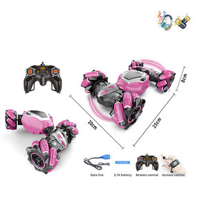 RC Stunt Twisted Car 4WD 2.4GHz - dubbelzijdig transformer auto -LED lichtjes en Muziek - Incl. horloge en afstandsbediening RC Stunt Twisted Car 4WD 2.4GHz - dubbelzijdig transformer auto -LED lichtjes en Muziek - Incl. horloge en afstandsbediening
