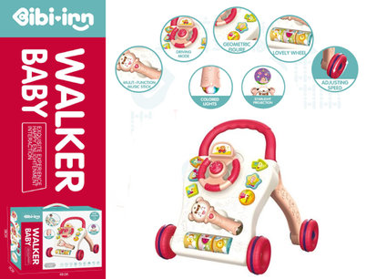 Baby Walker - Educatief Babyspeelgoed - met muziek en lichtjes - baby loopspeelgoed rood Baby Walker - Educatief Babyspeelgoed - met muziek en lichtjes - baby loopspeelgoed rood