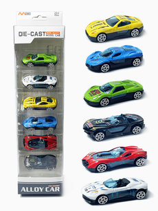 Mini sport auto's set 6 stuks - model auto's Die Cast - mini alloy Fast Cars voertuigen mix set Mini sport auto's set 6 stuks - model auto's Die Cast - mini alloy Fast Cars voertuigen mix set