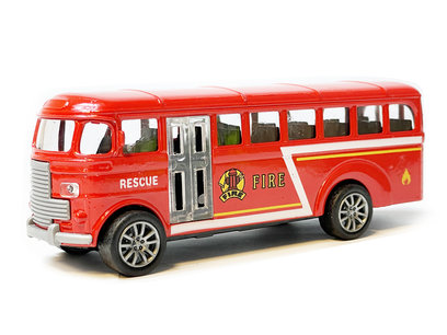 Brandweer bus - Speelgoed busje brandweerwagen - pull-back drive - 13.5CM Brandweer bus - Speelgoed busje brandweerwagen - pull-back drive - 13.5CM
