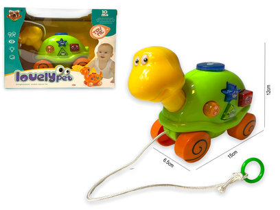 Speelgoed trekdier schildpad - met geluid en lichtjes - Lovely pet turtle - 15cm Speelgoed trekdier schildpad - met geluid en lichtjes - Lovely pet turtle - 15cm
