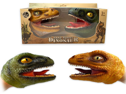 2x Hand Puppet Tyrannosaurus - rubber Realistic dinosaurus speelgoed handpop set 2x Hand Puppet Tyrannosaurus - rubber Realistic dinosaurus speelgoed handpop set